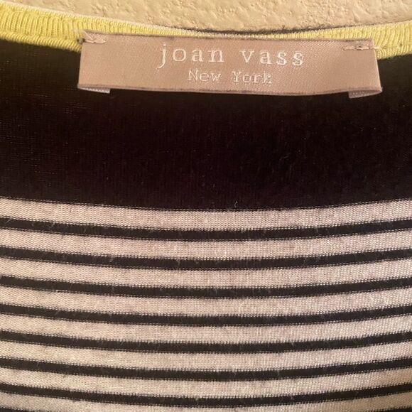 Joan Vass women’s long stripe knit top - Picture 2 of 3